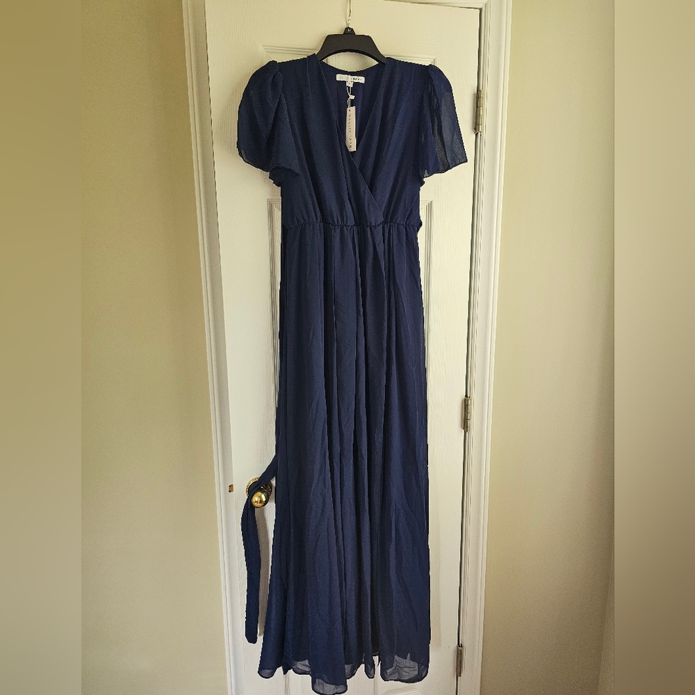NWT Baltic Born Vaughnie Navy Maxi Dress Size Small